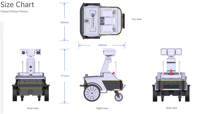 變電站巡檢機器人 尺寸